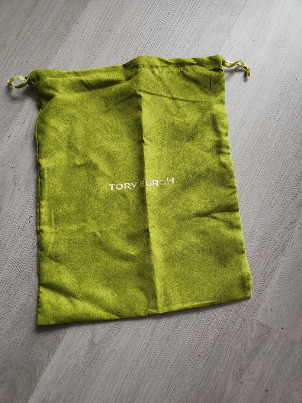 Tory Burch Green Cloth Drawstring Dust Bag 15" (L) x 14" (H)